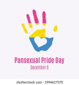 Vector del Día del Orgullo Pansexual. Huella electrónica con los colores del icono de la bandera pansexual de orgullo. Elemento de diseño LGBT. Afiche del Día del Orgullo Pansexual, 8 de diciembre. Día importante