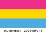 Pansexual Pride Flag background, graphic design icon sign mockup editable template for web and print EPS 10 Vector Clip Art