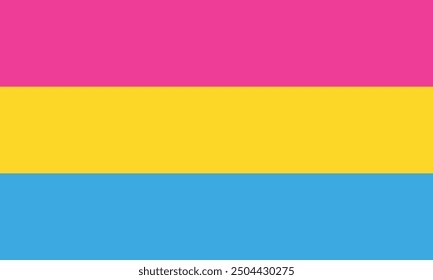 Pansexual Pride Flag, vector design