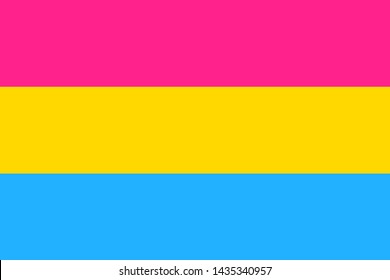 Pansexual Pride flag. Vector illustration