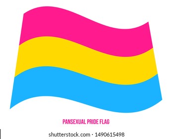 Pansexual Pride Flag in Vector illustration. Symbol for The Pansexual Community to Use. The Pansexual Flag Consists of Three Colored Horizontal Bars: Pink, Yellow and Blue.