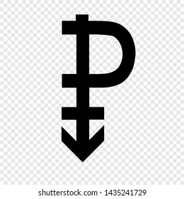 Pansexual pride symbol. Vector icon