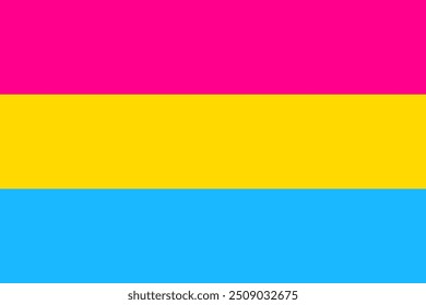 PANSEXUALITY Flag. Pride Flag. LGBTQ+. Pride Parade. Multicolored LGBTQIA linear flag