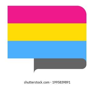Pansexuality pride flag, vector illustration