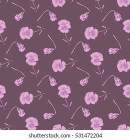 Pansies . Seamless background from a flowers ornament, fashionable modern wallpaper or textile.Vector