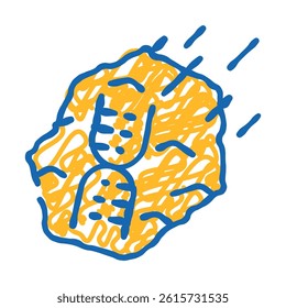 panspermia space doodle icon sketch vector. panspermia space sign. isolated symbol illustration