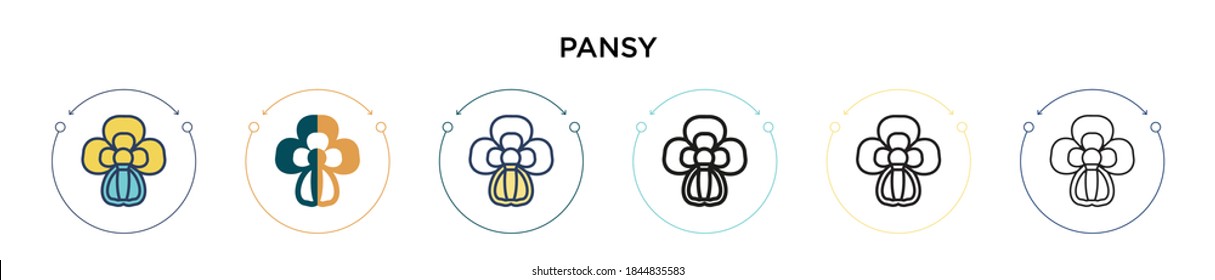 Icono de paro en el estilo relleno, delgado, contorno y trazo. Ilustración vectorial de dos diseños de iconos vectoriales de color y negro para móviles, ui, web