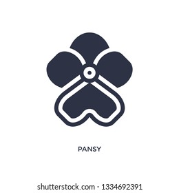 pansy icon. Simple element illustration from nature concept. pansy editable symbol design on white background. Can be use for web and mobile.