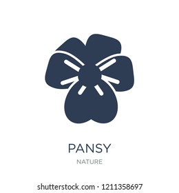 Pansy icon. Trendy flat vector Pansy icon on white background from nature collection, vector illustration can be use for web and mobile, eps10