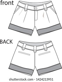 PANT CARGO STYE VECTOR TEMPLATE