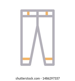 pant colour line vector icon