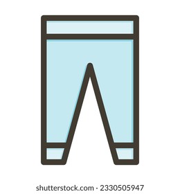 Pant Design Thick Line Filled Colors For Personal And Commercial Use.
