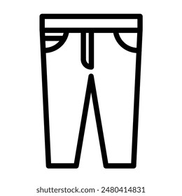 Pant Design Vector Line Icon Design