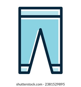 Pant Design Vector Thick Line Filled Dark Colors Icons For Personal And Commercial Use.
