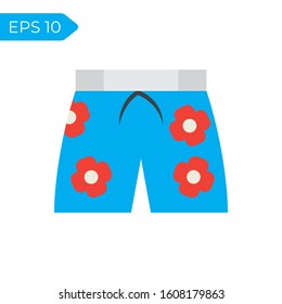 Pant flat minimalist icon design summer theme