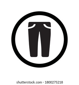 pant icon design black vector