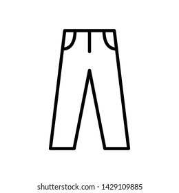 Pant icon vector isolated on white background