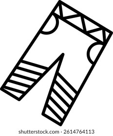 Pant Line Vector Icon Design