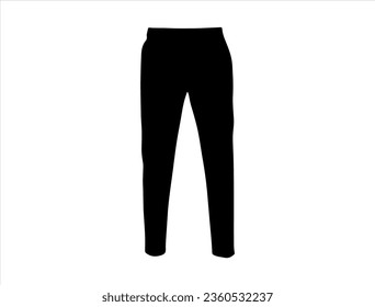Pant silhouette vector art white background