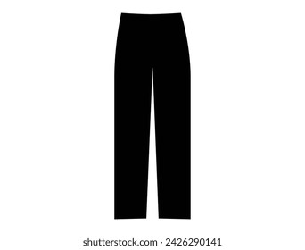 Fondo blanco del arte del vector de la silueta del pantalón