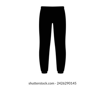 Fondo blanco del arte del vector de la silueta del pantalón