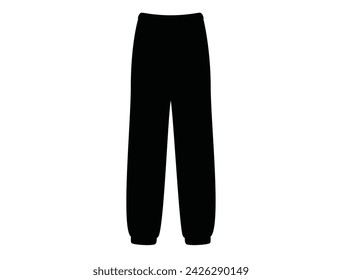 Fondo blanco del arte del vector de la silueta del pantalón