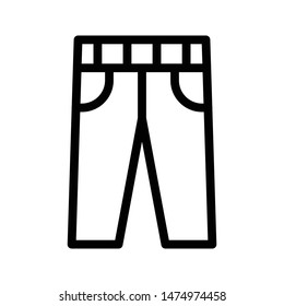 pant thin line vector icon