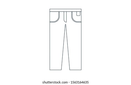 Pant vector icon. Clothing and fashion usage. Vector illustration