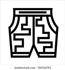 Pant vector outline icon