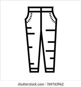 Pant vector outline icon