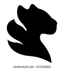 panter silhoette black and white