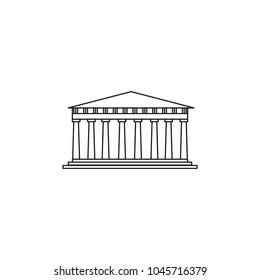 Pantheon icon. Outline illustration of Greek architecture pantheon vector icon for web and advertising