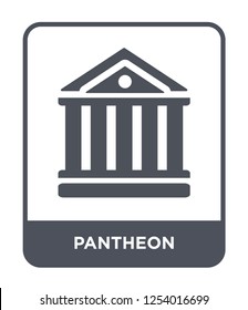 pantheon icon vector on white background, pantheon trendy filled icons from History collection, pantheon simple element illustration