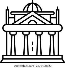 Pantheon Line Icon.Religion, Gods, Mythology, Temple, Deities, Worship, Beliefs, Faith