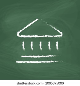 Pantheon Line Symbole Vektordesign weiß. Handgezeichnet Pantheon. Einfaches Vektorsymbol. Cartoon Pantheon Online Symbol. Zeichnung Pantheon, Vektorgrafik. Zeichne ein Bild an die Tafel.