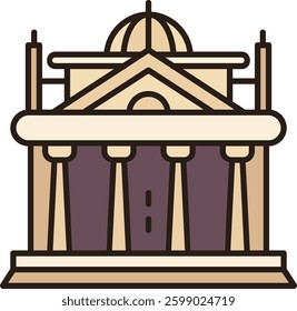 Pantheon Line vector Icon Design