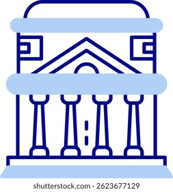 Pantheon Line vector Icon Design