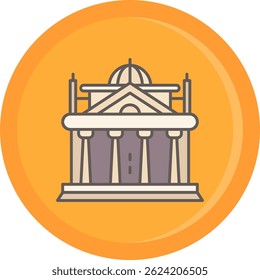 Pantheon Line vector Icon Design