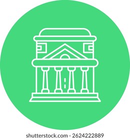 Pantheon Line vector Icon Design