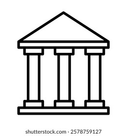 Pantheon Vector Line Icon Design