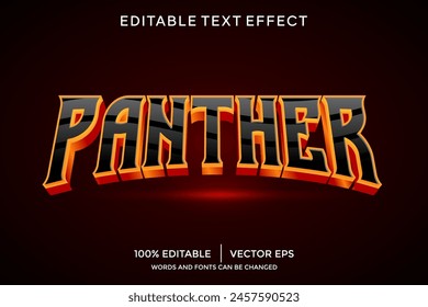 panther 3D text effect template