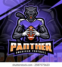 Panther american football mascot logo design