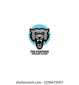 panther angry logo design gaming esport