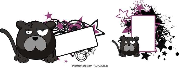 panther ball cartoon copyspace in vector format very easy to edit