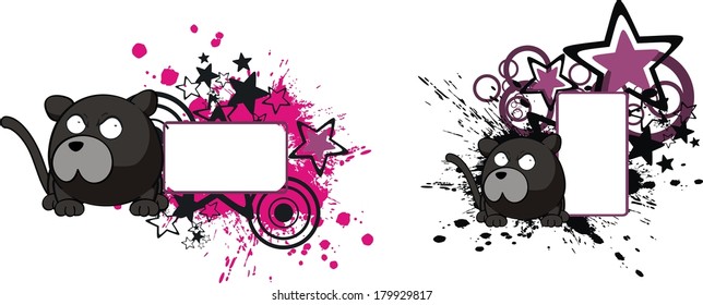 panther ball cartoon copyspace in vector format very easy to edit