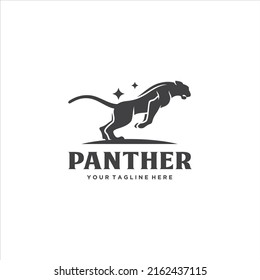 Panther Big Cat Logo Design Vector Image