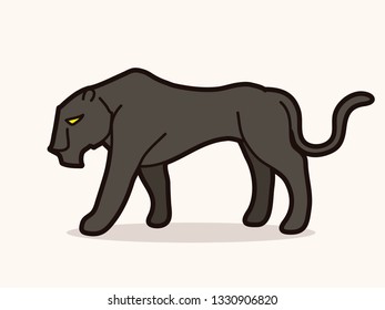 Panther Black graphic vector.