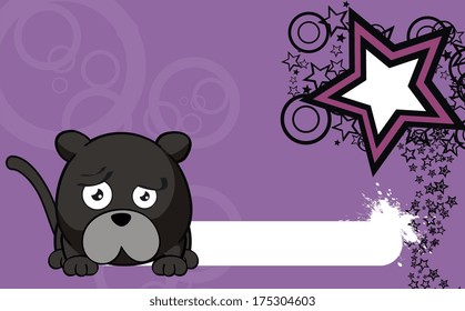 panther cartoon background in vector format