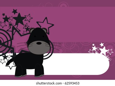 panther cartoon background in vector format