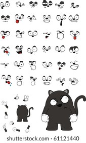 panther cartoon in vector format very easy to edit